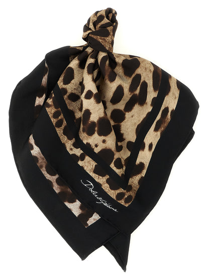 Dolce & Gabbana Brauner Seidenschal