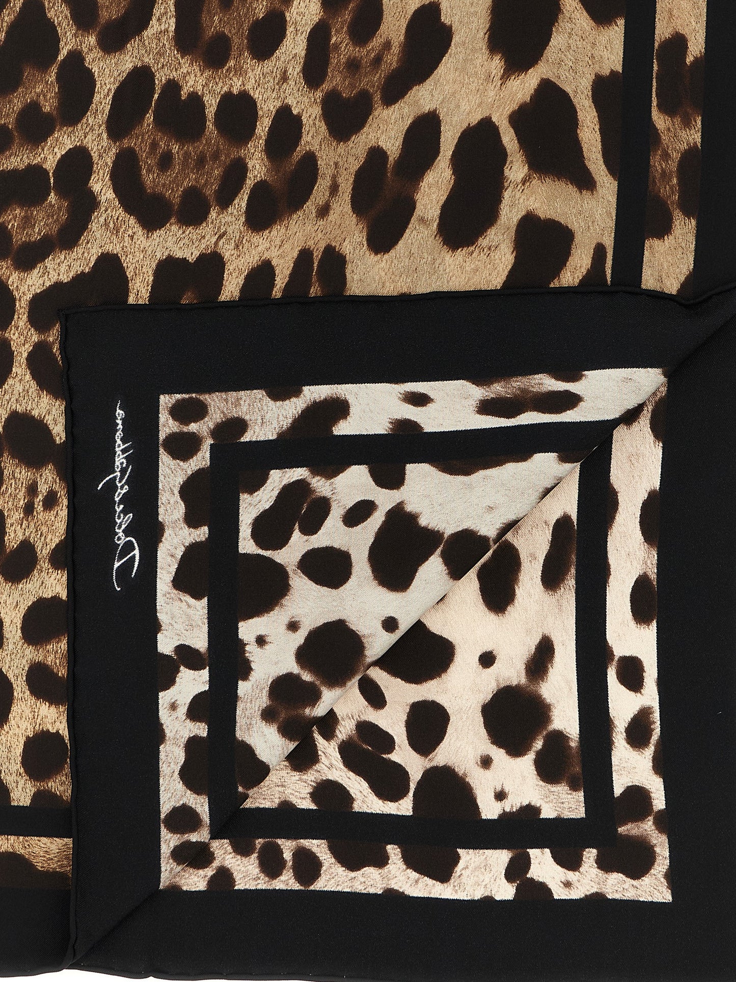 Dolce & Gabbana Brauner Seidenschal
