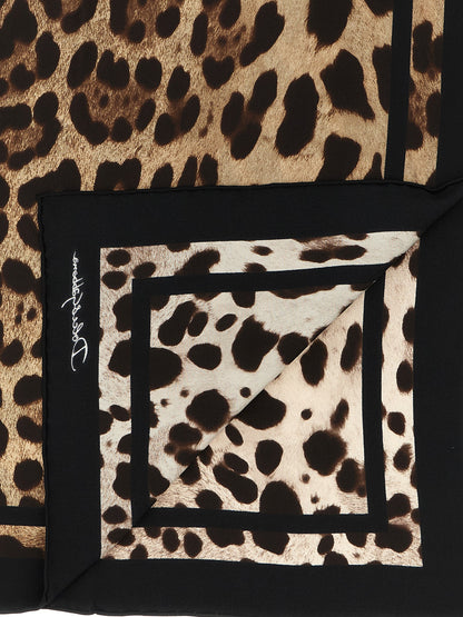 Dolce & Gabbana Brauner Seidenschal