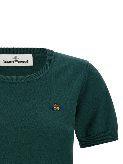 Vivienne Westwood Zweifarbige Baumwoll-Kurzarmbluse