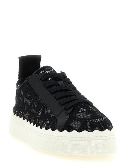 Chloé Schwarze Polyamid Low-Top-Sneaker