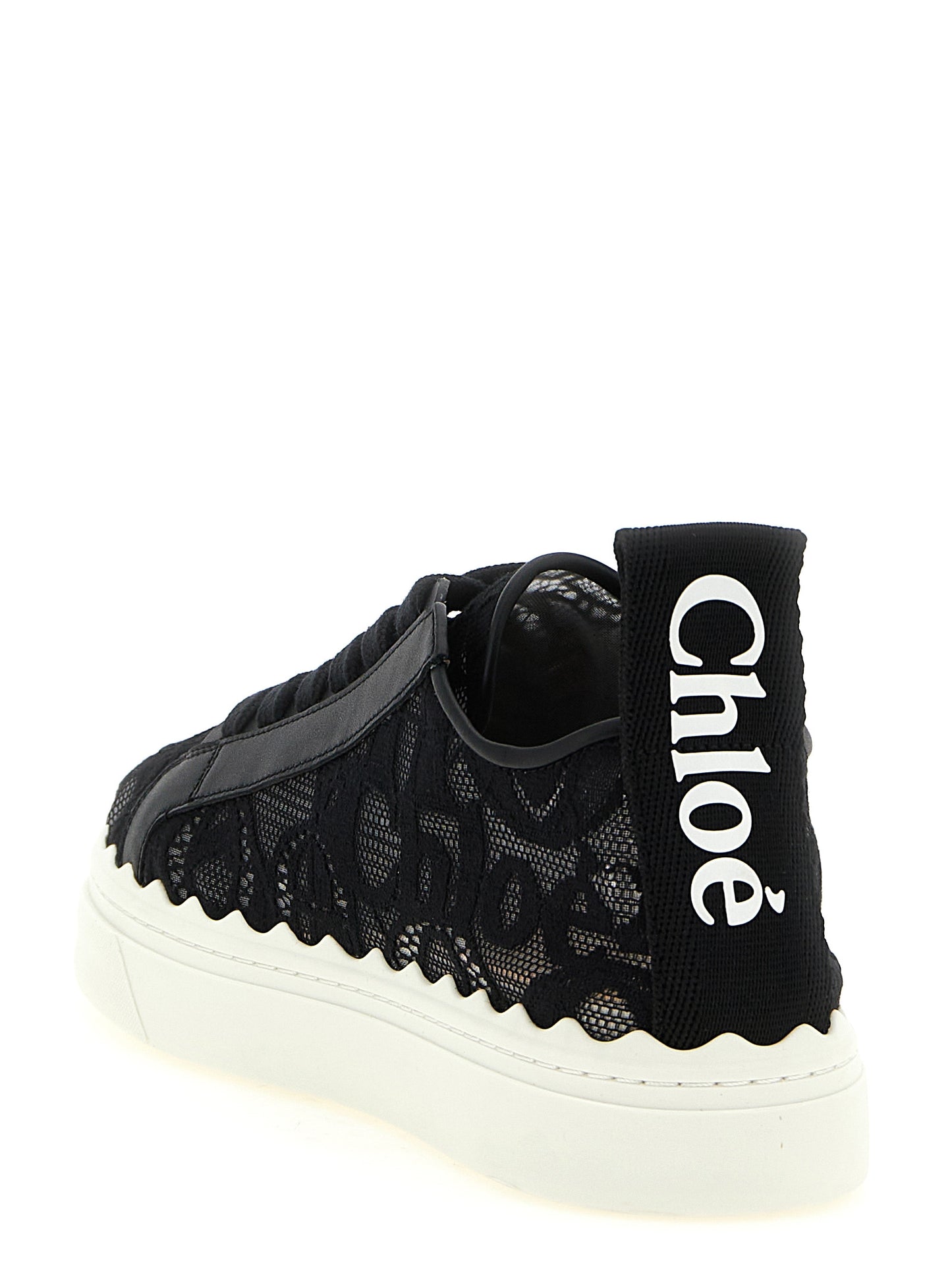 Chloé Schwarze Polyamid Low-Top-Sneaker