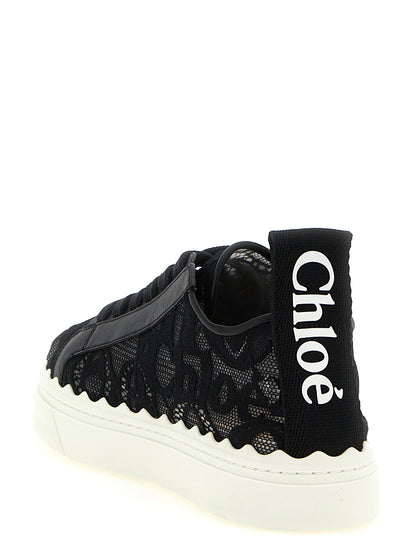 Chloé Schwarze Polyamid Low-Top-Sneaker