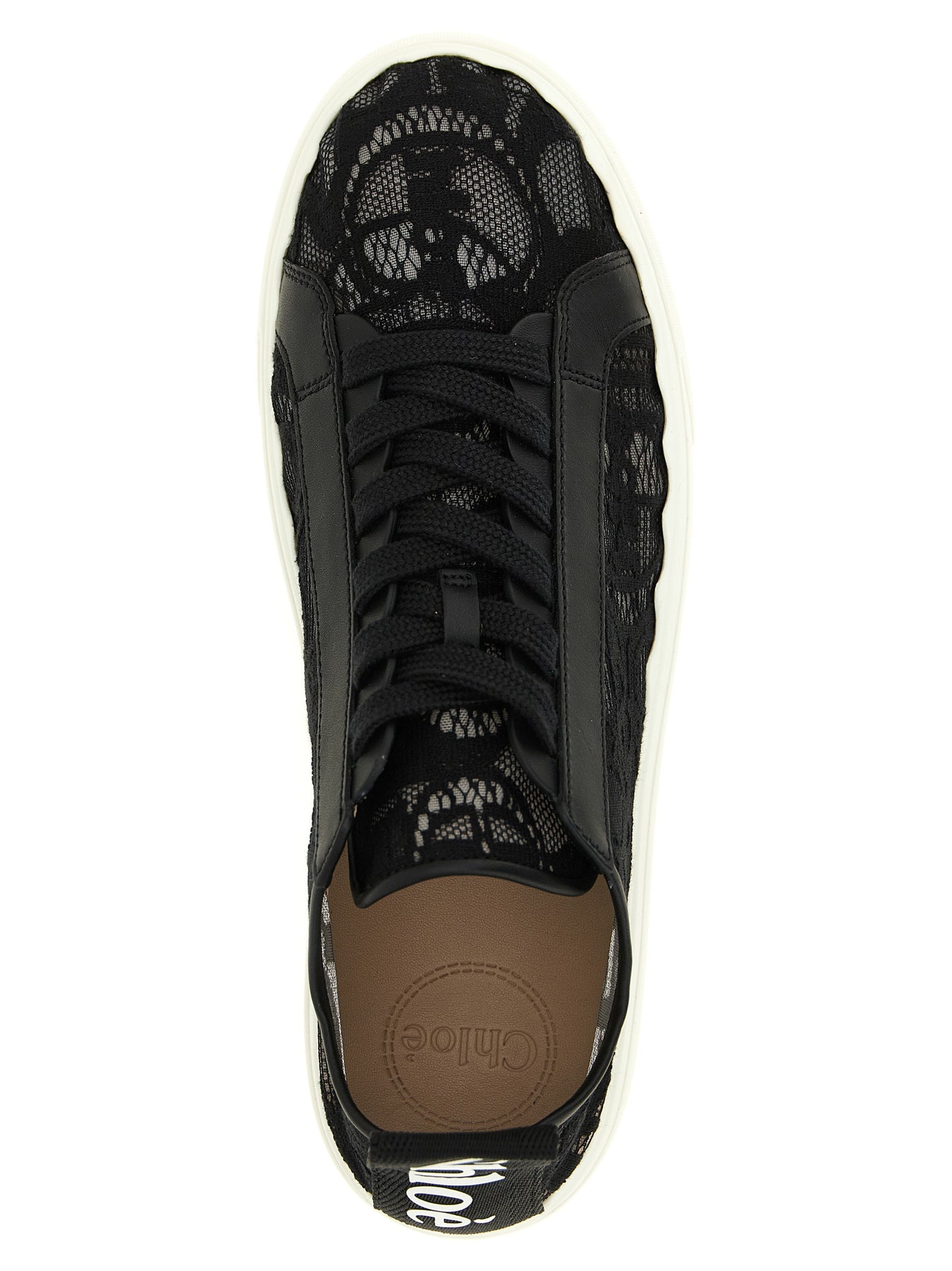 Chloé Schwarze Polyamid Low-Top-Sneaker