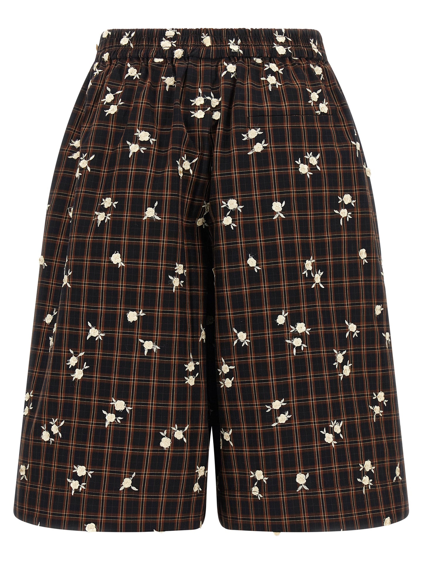 Ganni Braune Bio-Baumwoll-Bermudashorts