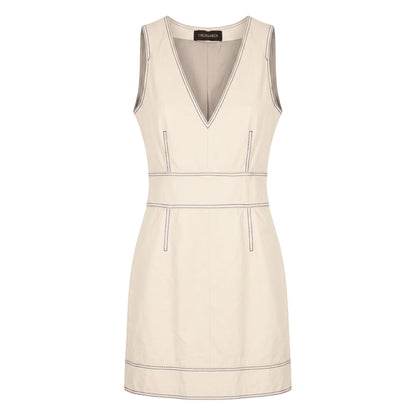 Trussardi Beige Lamm Damenkleid