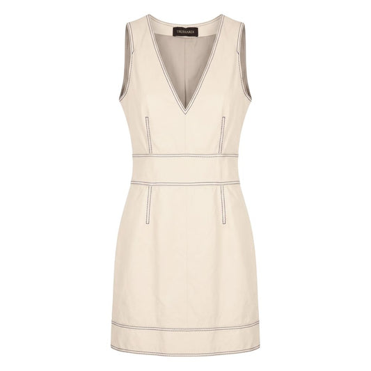 Trussardi Beige Lamm Damenkleid