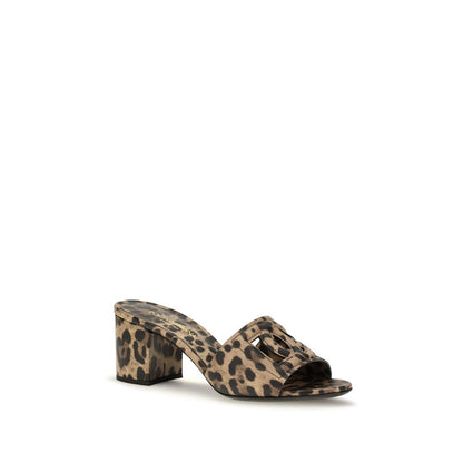 Dolce & Gabbana Beige Kalbsleder Bos Taurus Mules