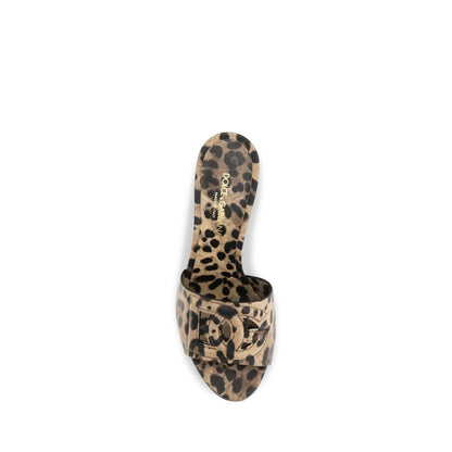 Dolce & Gabbana Beige Kalbsleder Bos Taurus Mules