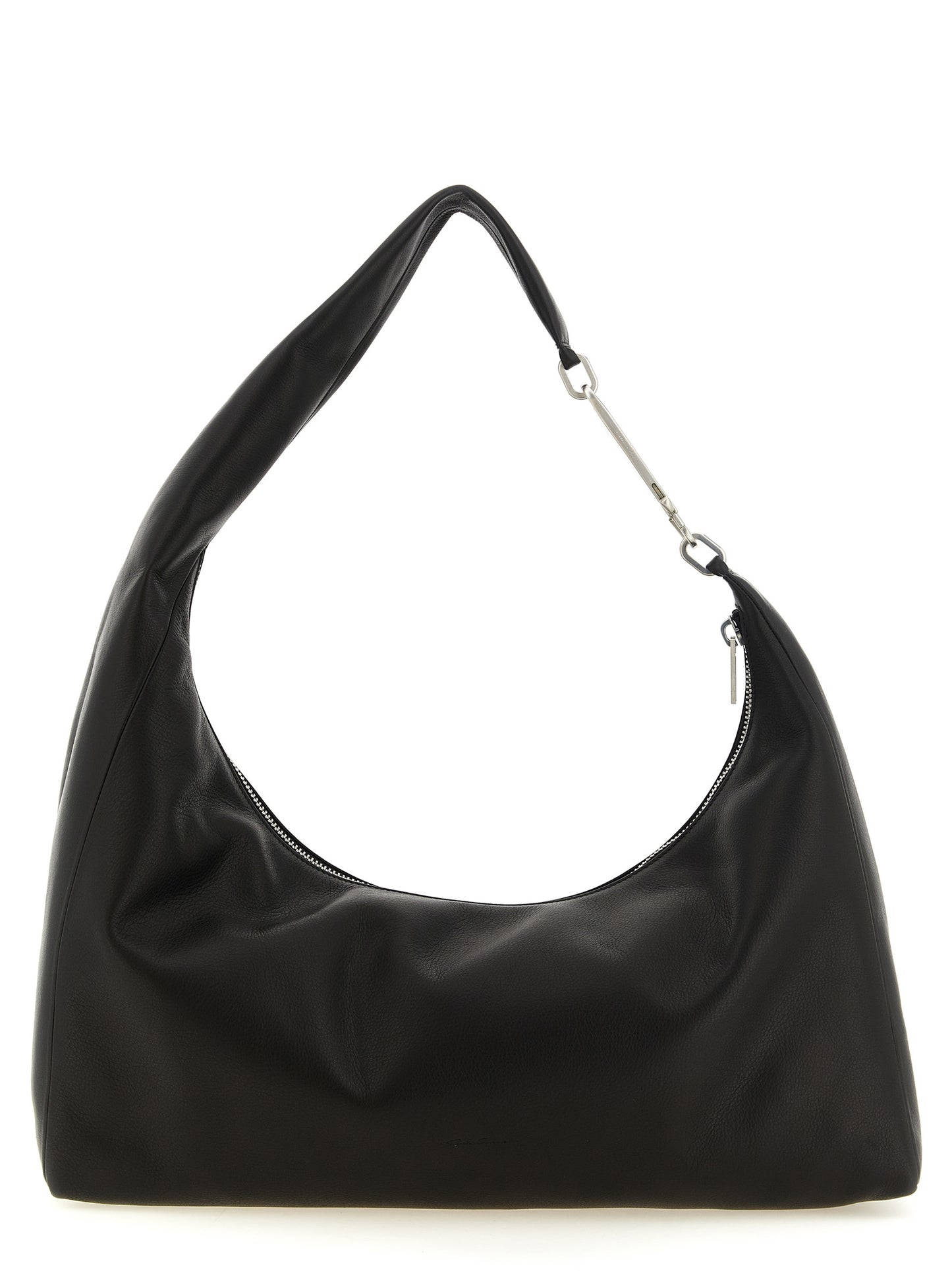 Rick Owens Schwarze Kalbsleder-Schultertasche