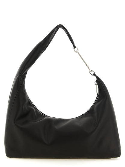Rick Owens Schwarze Kalbsleder-Schultertasche