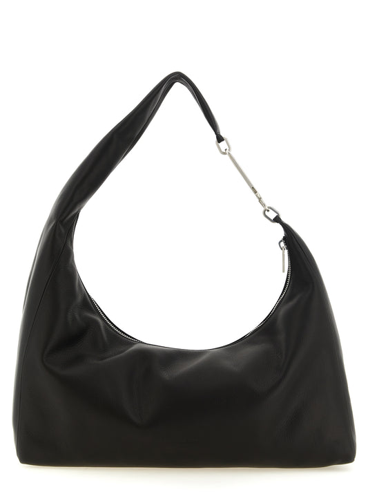 Rick Owens Schwarze Kalbsleder-Schultertasche