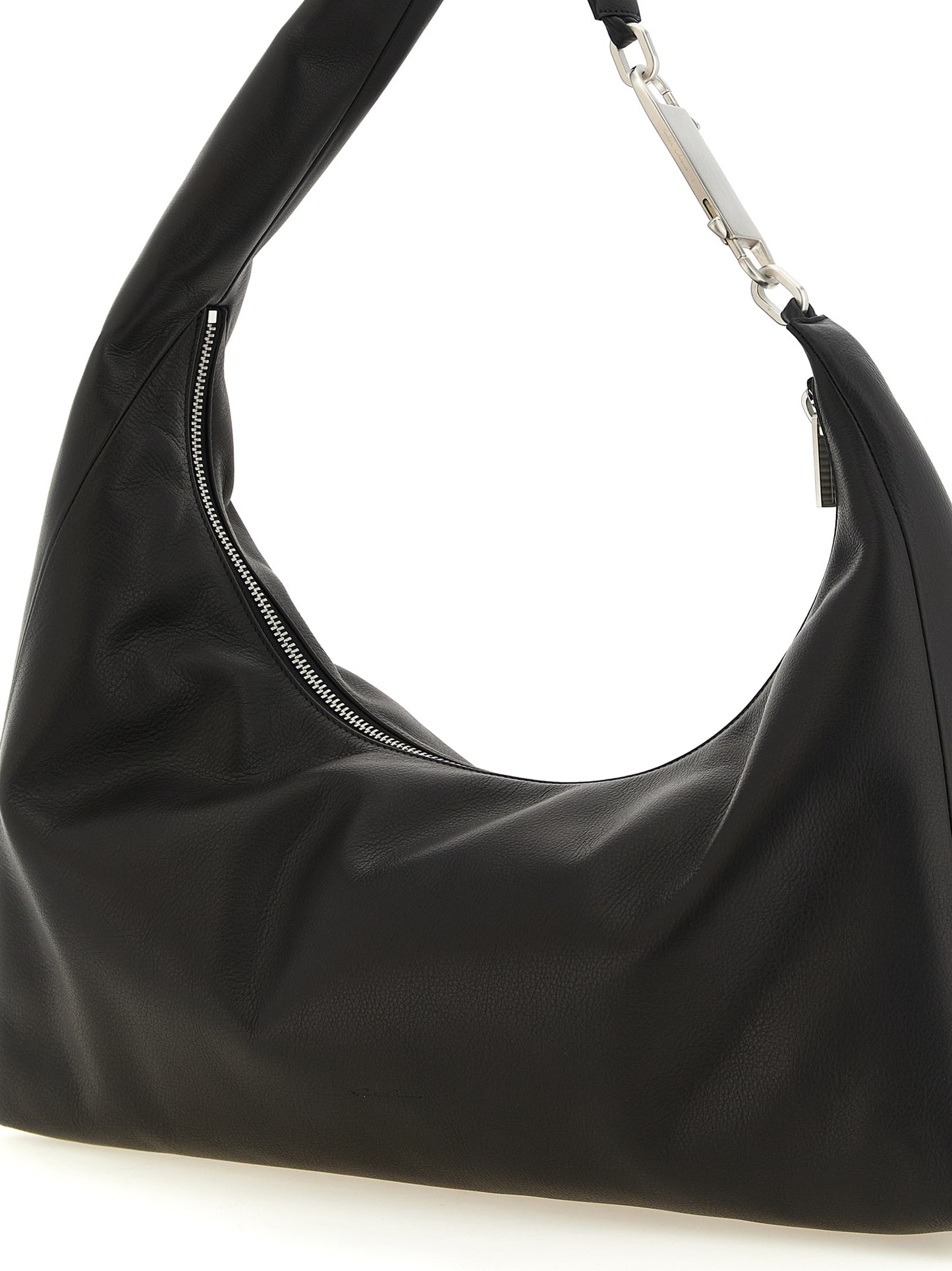 Rick Owens Schwarze Kalbsleder-Schultertasche