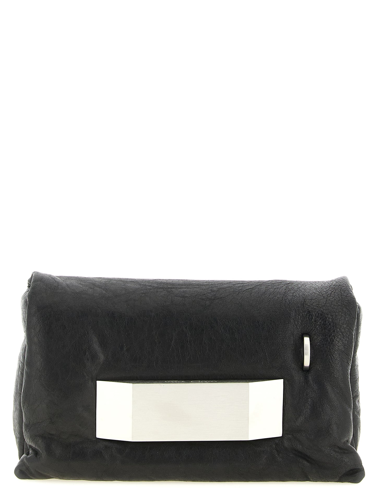 Rick Owens Schwarze Lammleder-Clutch