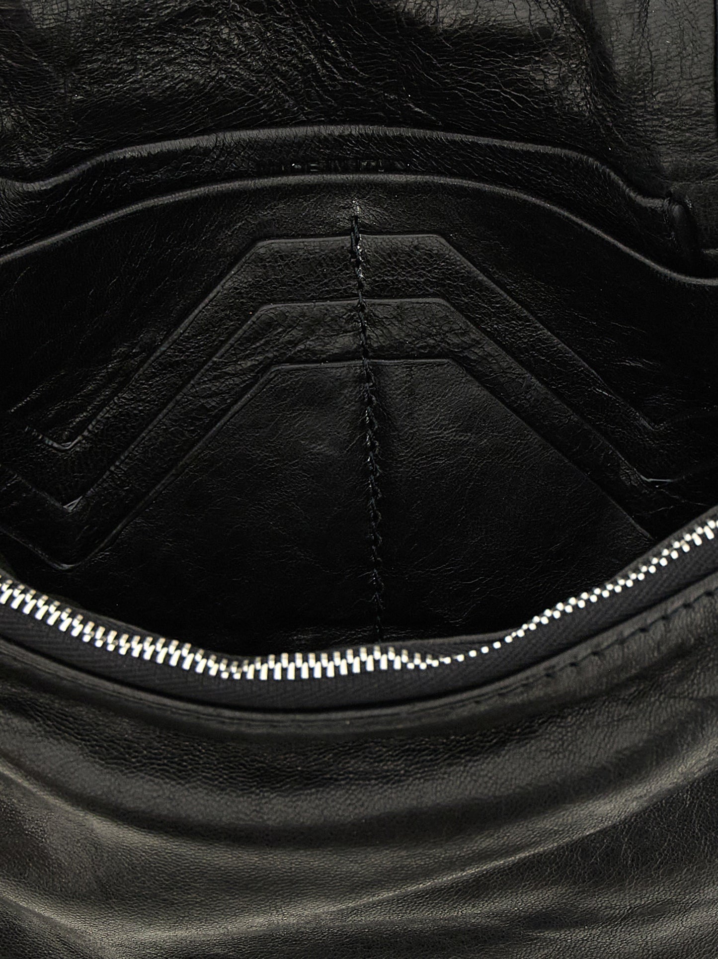 Rick Owens Schwarze Lammleder-Clutch