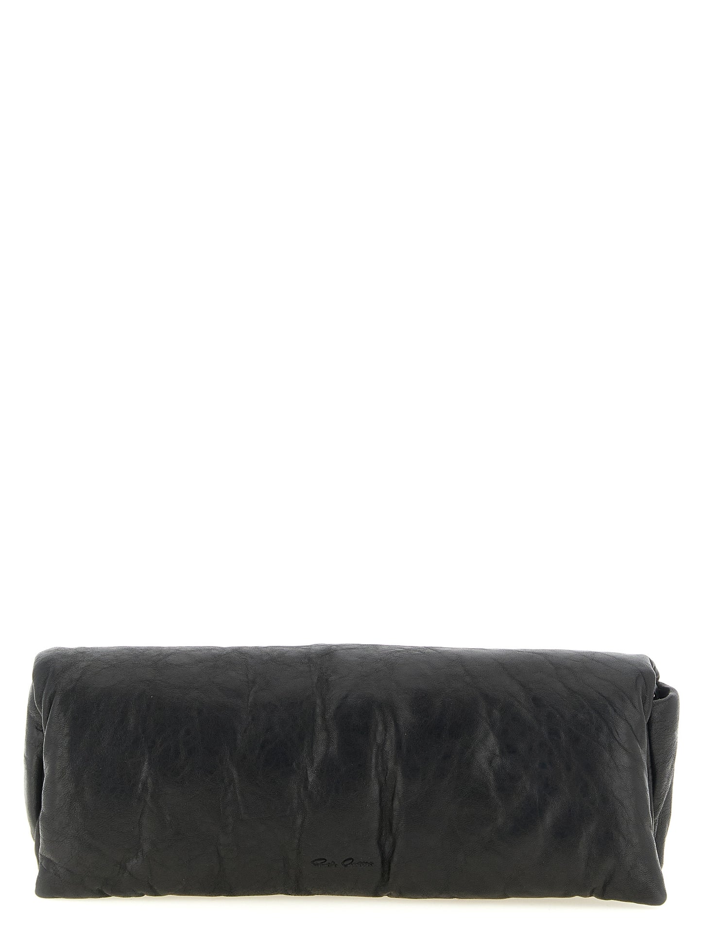 Rick Owens Schwarze Lammleder-Clutch