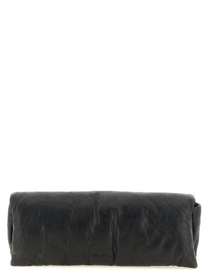 Rick Owens Schwarze Lammleder-Clutch