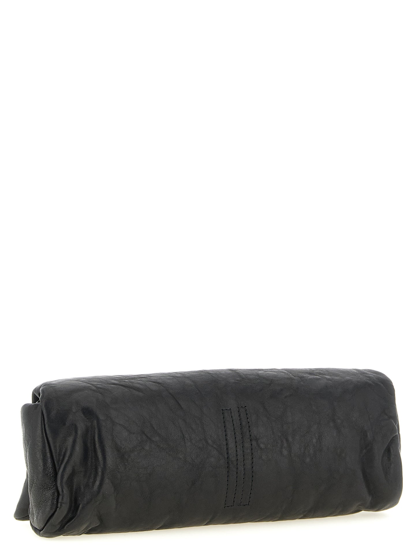 Rick Owens Schwarze Lammleder-Clutch