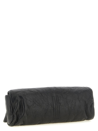 Rick Owens Schwarze Lammleder-Clutch