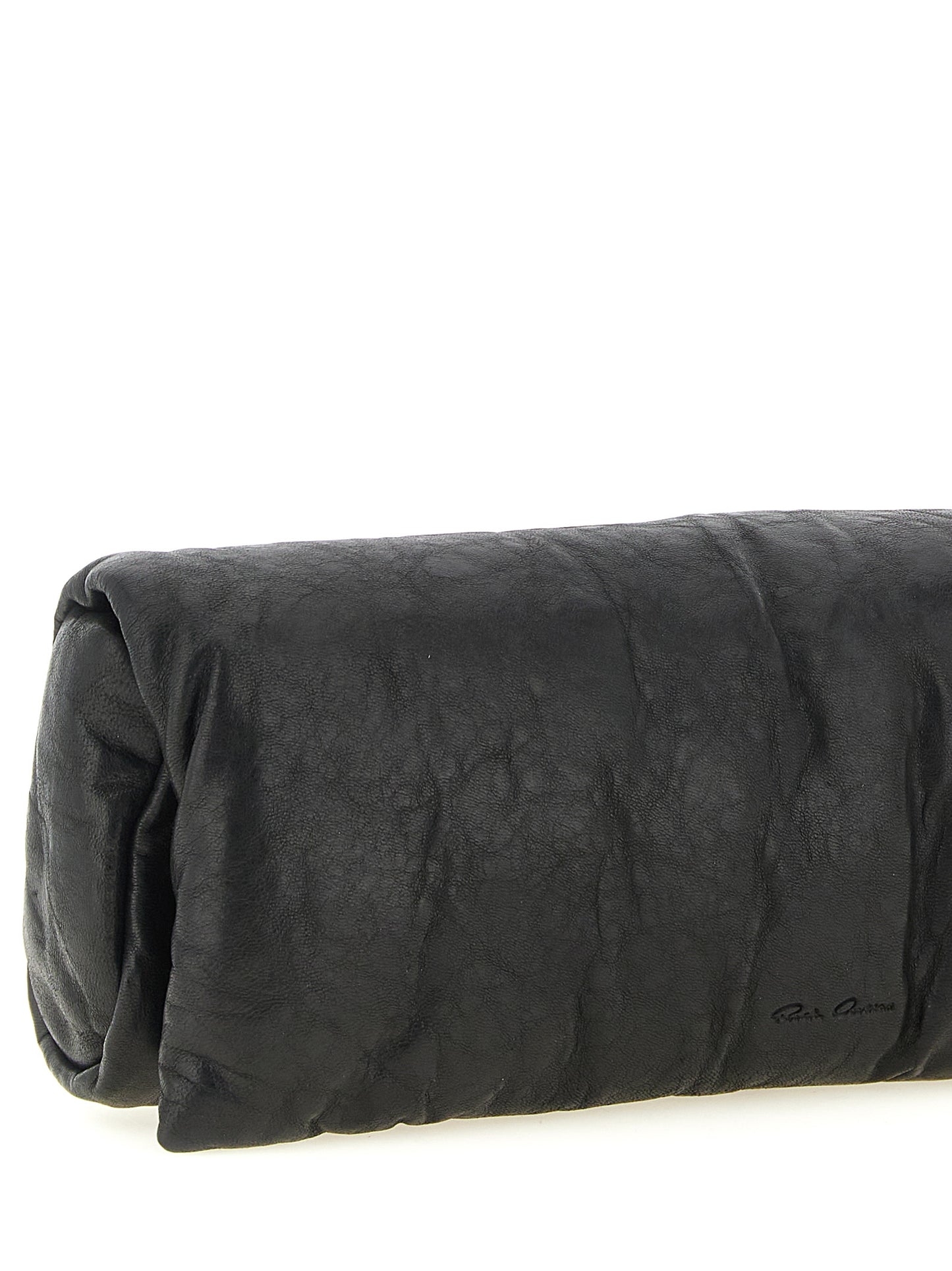 Rick Owens Schwarze Lammleder-Clutch