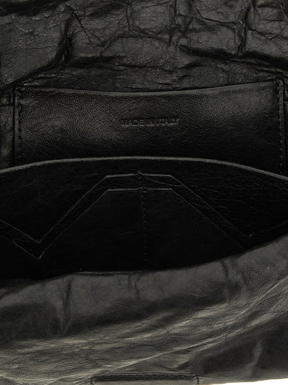 Rick Owens Schwarze Lammleder-Clutch