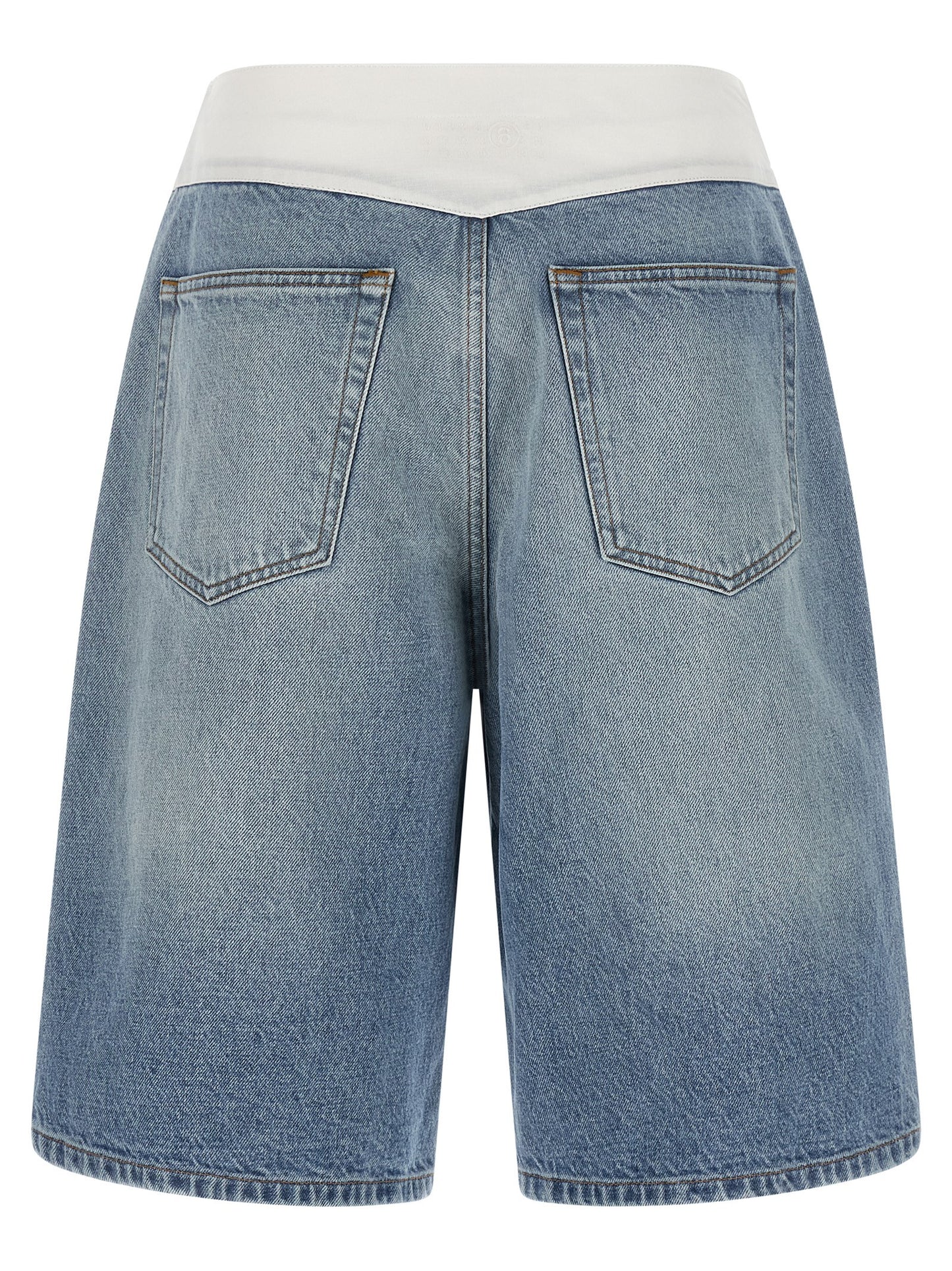 MM6 Maison Margiela Blaue Baumwoll-Bermudashorts
