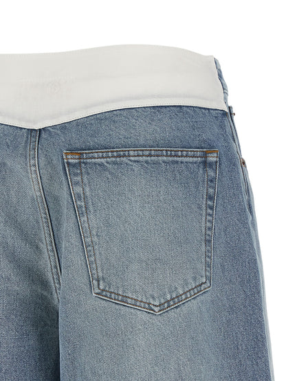 MM6 Maison Margiela Blaue Baumwoll-Bermudashorts