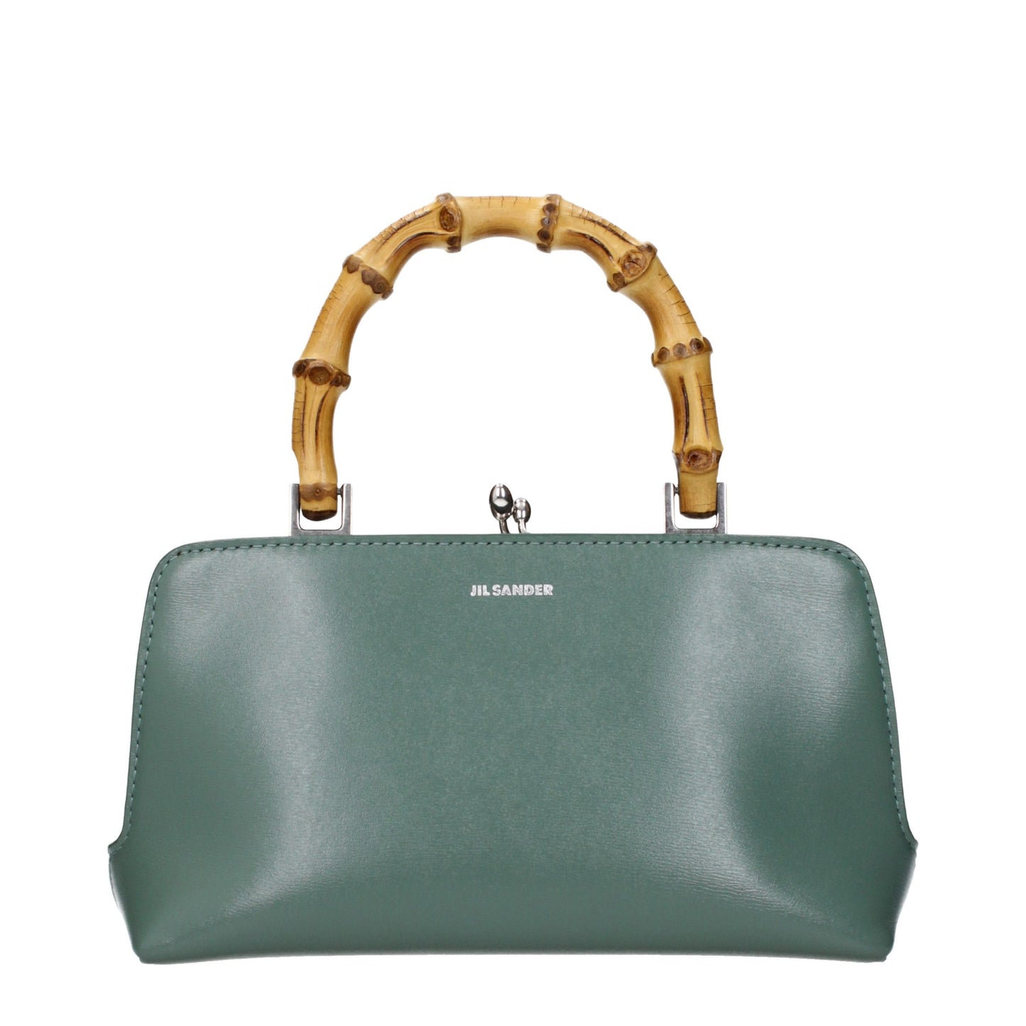Jil Sander Grüne Lederhandtasche