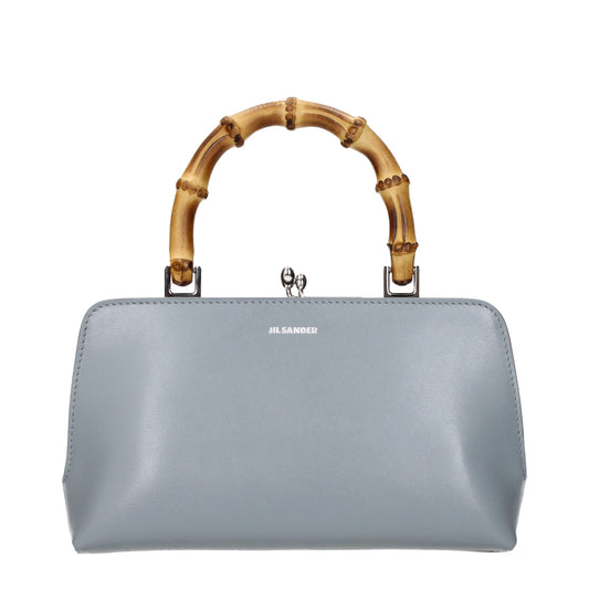 Jil Sander Graue Lederhandtasche