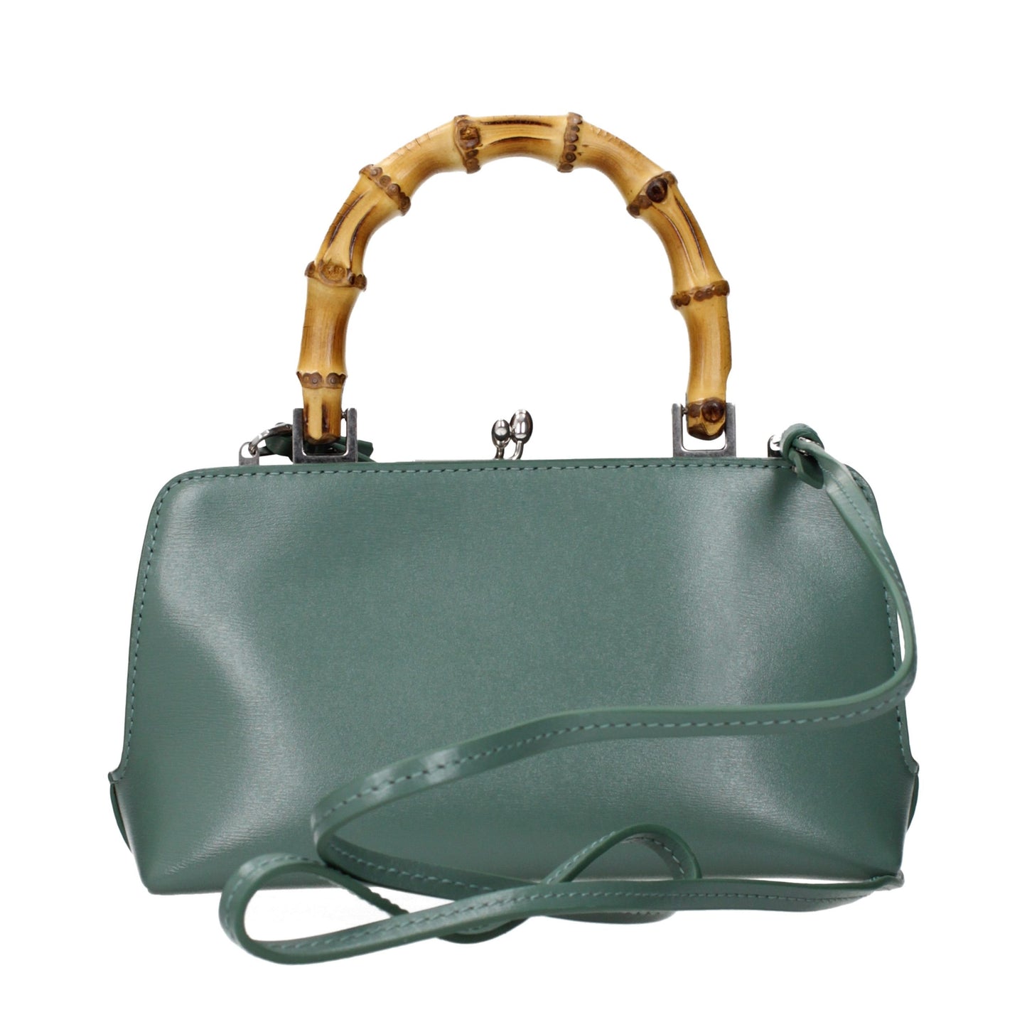 Jil Sander Grüne Lederhandtasche