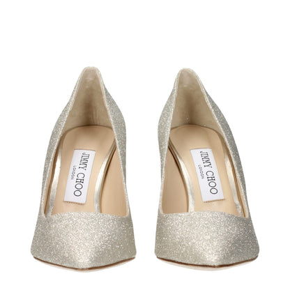Jimmy Choo Pumps aus Kunststoff mit hohen Absätzen in Gold