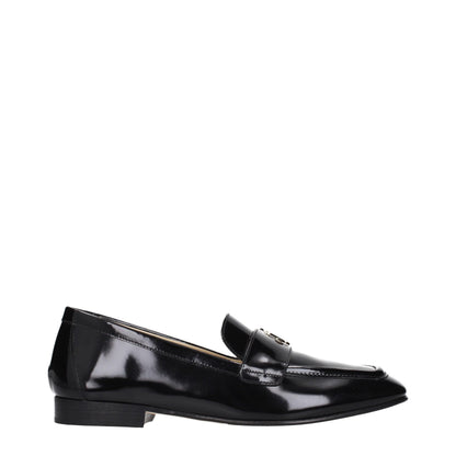 Jimmy Choo Schwarze Leder Loafer zum Hineinschlüpfen