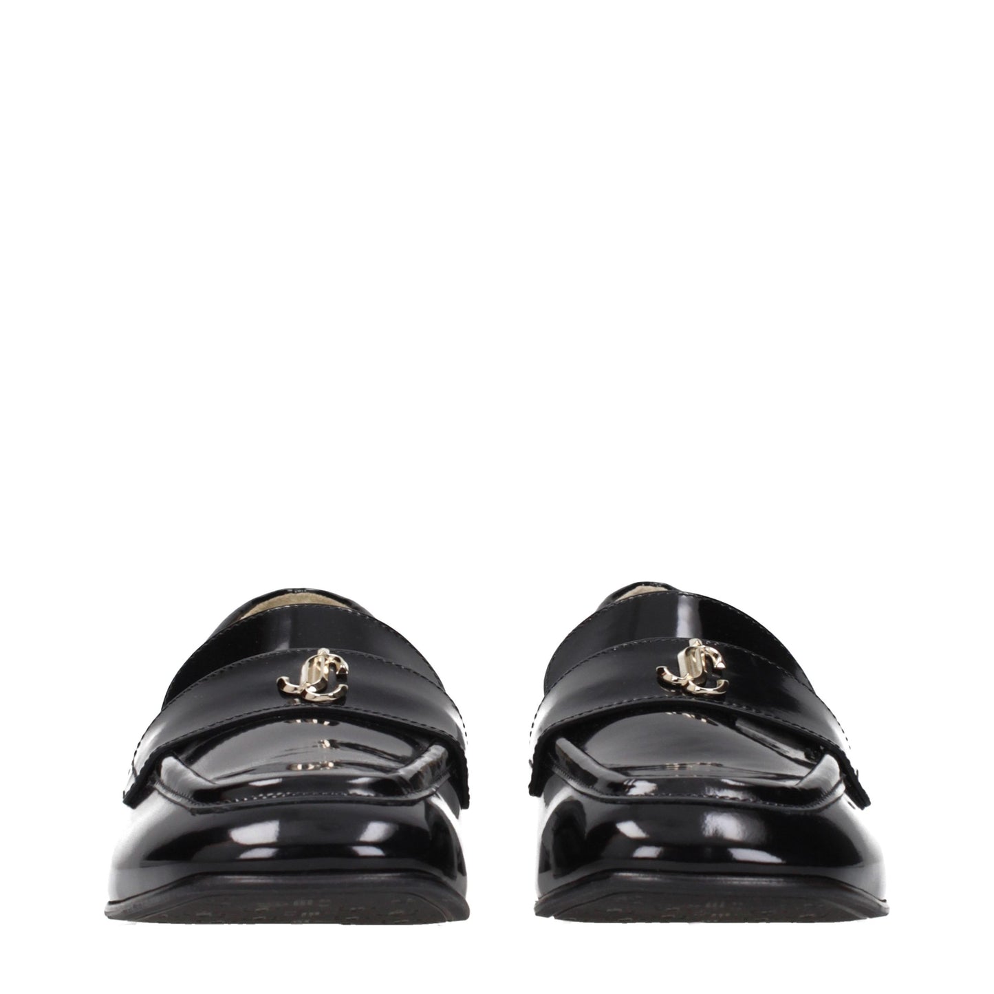 Jimmy Choo Schwarze Leder Loafer zum Hineinschlüpfen