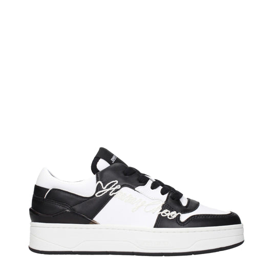Jimmy Choo Schwarze Leder Low-Top-Sneaker