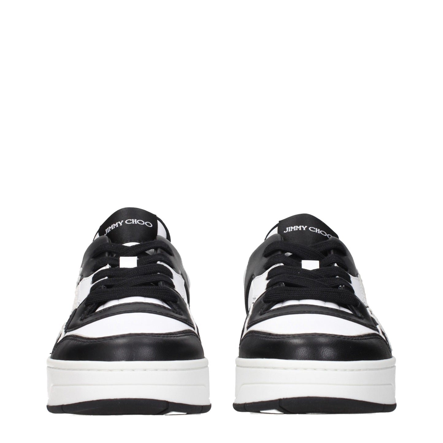 Jimmy Choo Schwarze Leder Low-Top-Sneaker