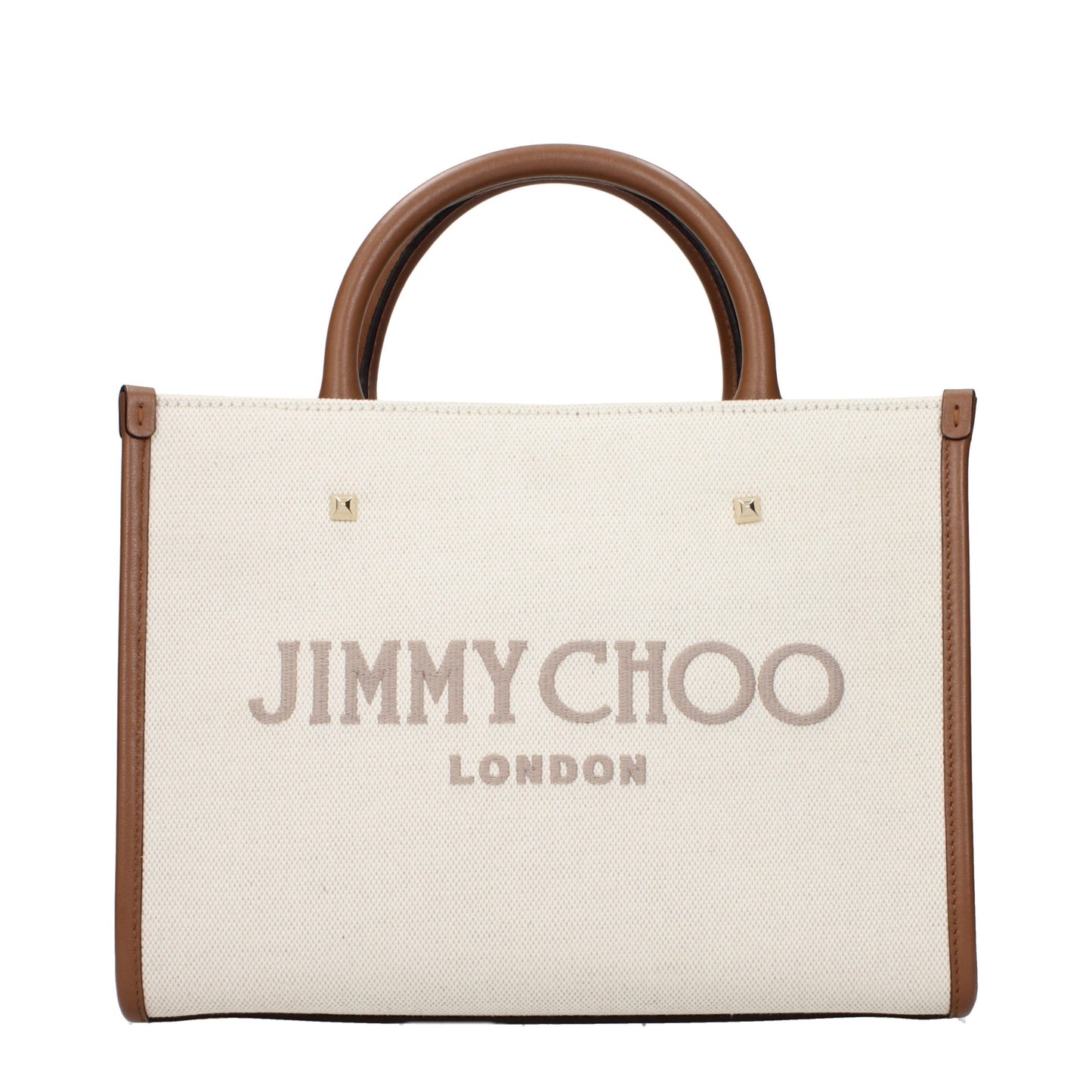 Jimmy Choo Beige Stoff-Handtasche