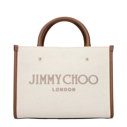 Jimmy Choo Beige Stoff-Handtasche