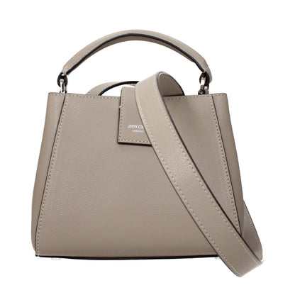 Jimmy Choo Graue Lederhandtasche