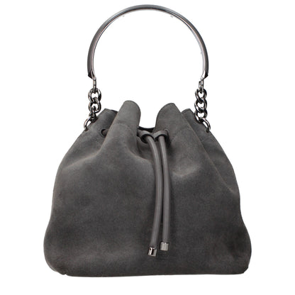 Jimmy Choo Graue Lederhandtasche