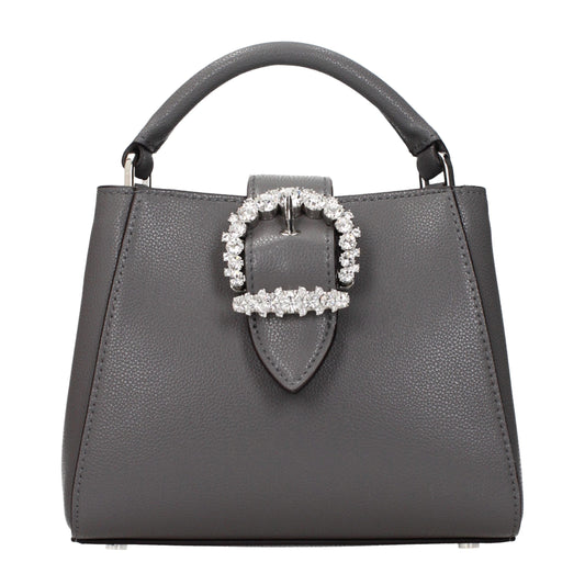 Jimmy Choo Graue Lederhandtasche