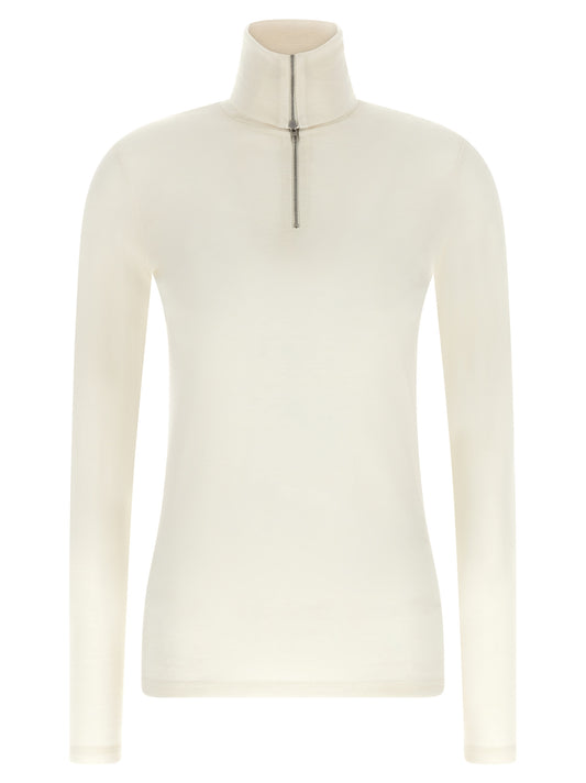 Jil Sander Weiße Strickjacke aus Polyester