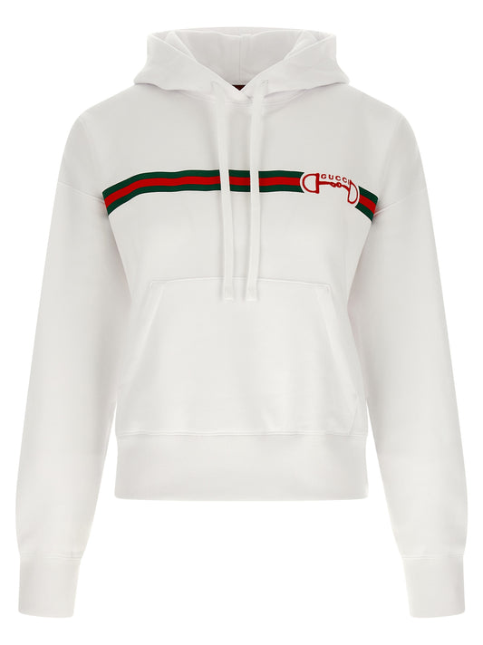 Gucci Weiße Baumwoll-Kapuzenpullover