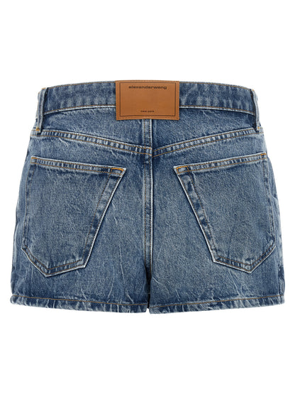 Alexander Wang Blaue Baumwoll-Bermudashorts