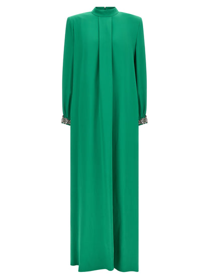 Valentino Garavani Zweifarbige Seiden-Maxikleid