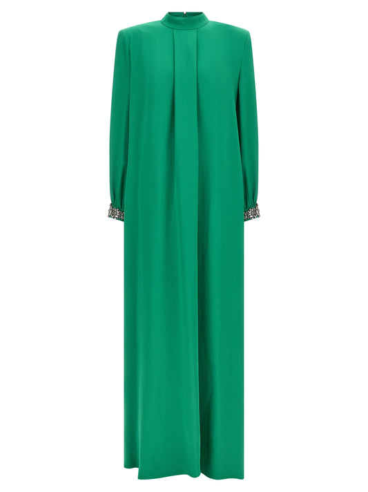 Valentino Garavani Zweifarbige Seiden-Maxikleid