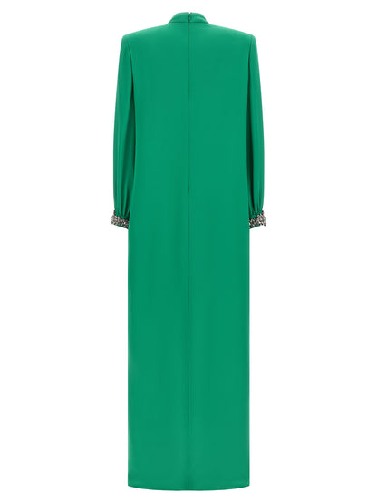 Valentino Garavani Zweifarbige Seiden-Maxikleid