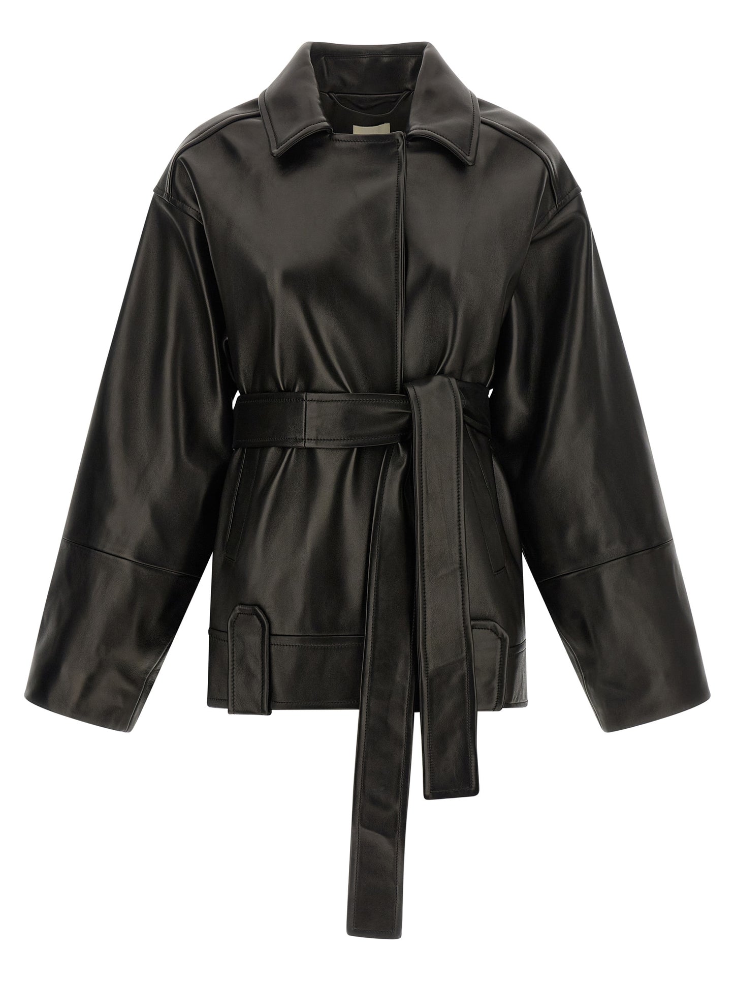 Khaite Schwarze Lammlederjacke