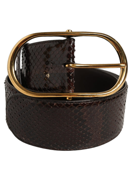Dolce & Gabbana Brauner Pythonleder-Gürtel