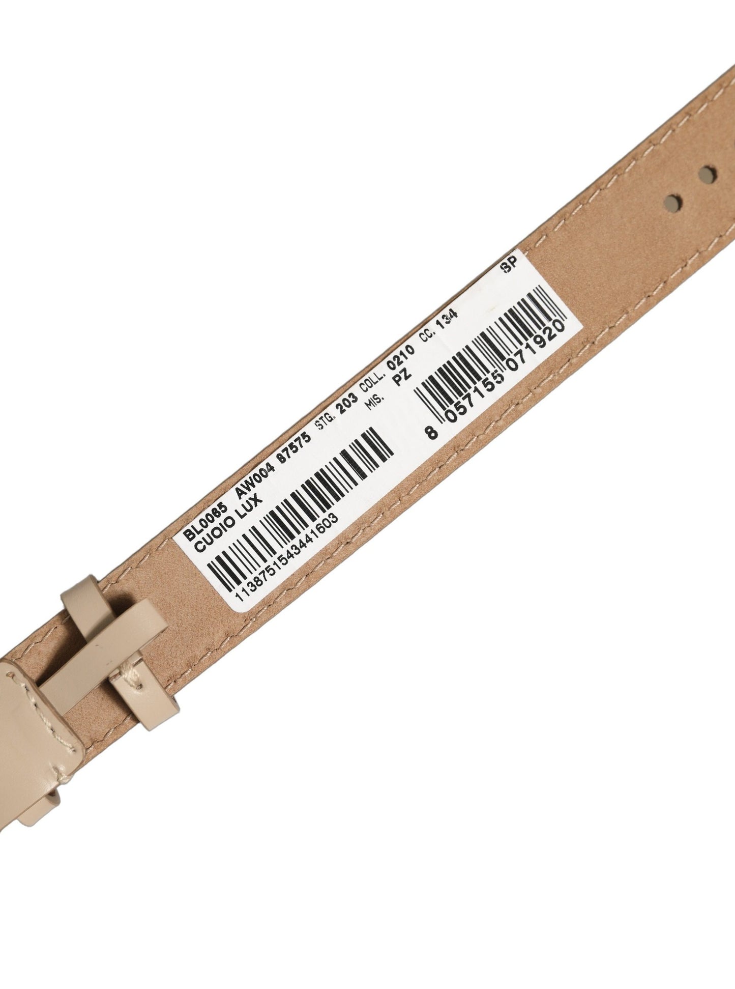 Dolce & Gabbana Armband aus beigem Kalbsleder mit goldener Schnalle
