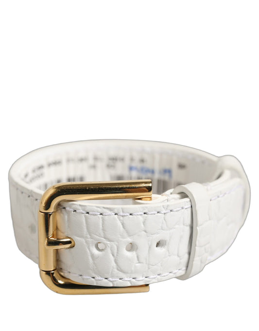 Dolce & Gabbana Weißes Kalbsleder-Armband